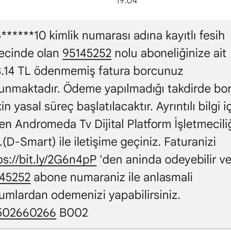 D-Smart'ın Kullanamadığımız Ürün Üstüne Fatura İstemesi