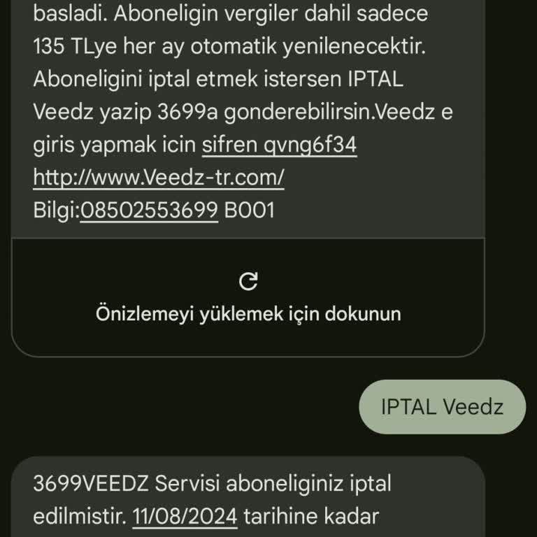 Veedz-tr.com Yersiz Yapılan Kesinti