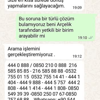 Arçelik Servis Gelmiyor, Parça Tedarik Etmiyor.