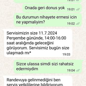 Arçelik Servis Gelmiyor, Parça Tedarik Etmiyor.