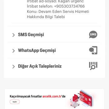Arçelik Yetkili Servisi Randevu Tarihinde Gelmedi.