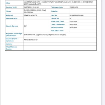Samsung Buzdolabı Dondurucu Kapağında Şişme