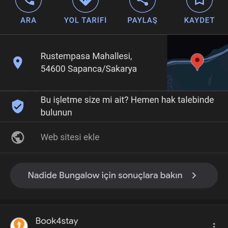 Nadide Bungalov İnternet Sitesi Yanıltıcı