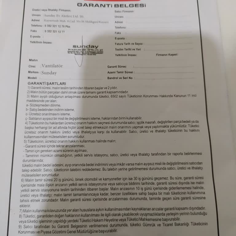 Ev Dünyası AVM Bursa Yıldırım Şubesinden Aldığım Vantilatör Sorunu Ve Kötü Müşteri Hizmeti