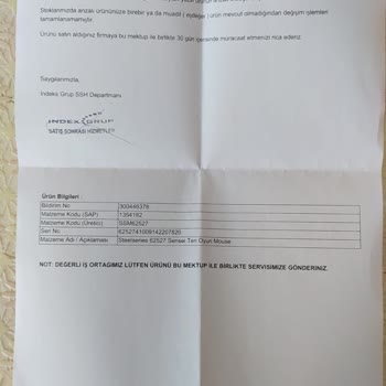 Despec Bilgisayar Ürün Değişimi Yapmıyor