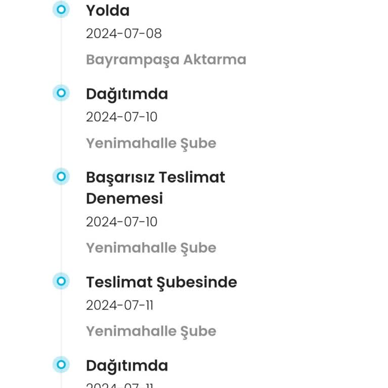 Kargoist Teslim Edilmeyen Kargo