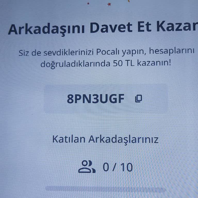 Poca Arkadaş Daveti 50Tl