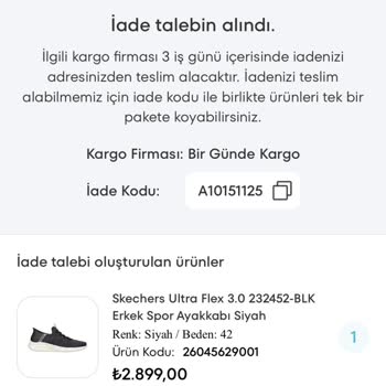 A101 İade Ürün Almama Sorunu Bir Günde Kargoyu Göndermiyorlar.