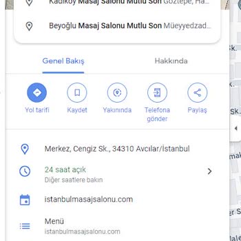 Google Haritalar Masöz Konumları İncelenmeli