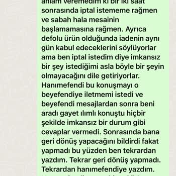 NOIRRE Design Noirre Design İade Kabul Etmiyor! Müşteri Mağduriyeti.