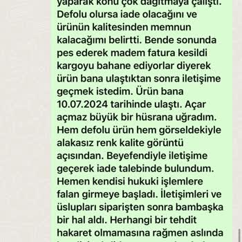 NOIRRE Design Noirre Design İade Kabul Etmiyor! Müşteri Mağduriyeti.