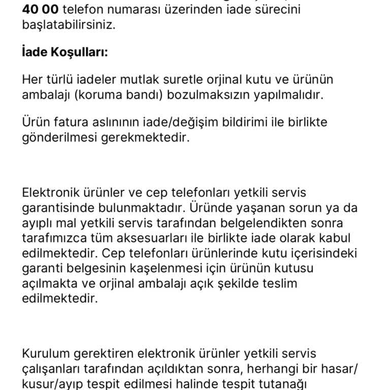 Migros Ütü İade Sorunu
