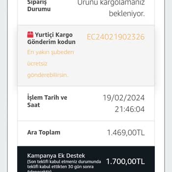 Amazon EasyCep Cep Telefonu Ek Destek Kampanyası