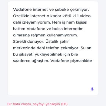 Vodafone İnternet Ve Şebeke Çekmiyor.