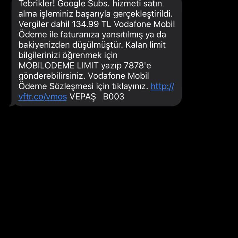 Vodafone Ve Google Subs Dan Şikayetçiyim