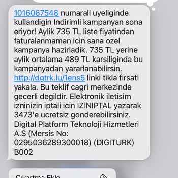 Digiturk Usulsüz Faturalandırma Yapıyor