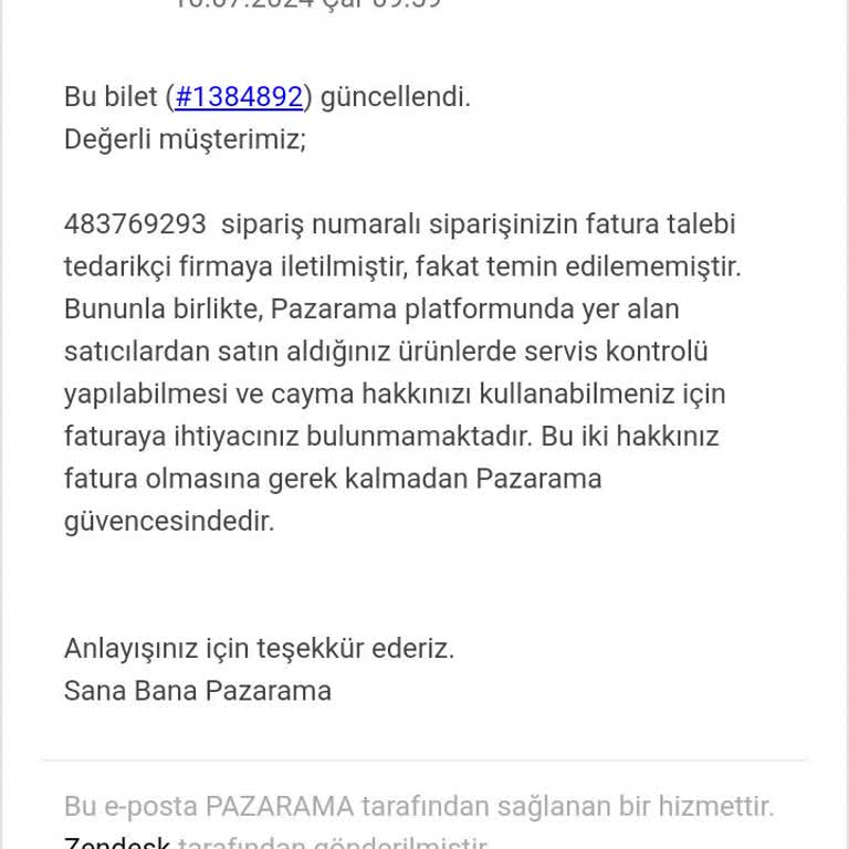 Pazarama Sana Hiç Yakışmadı.