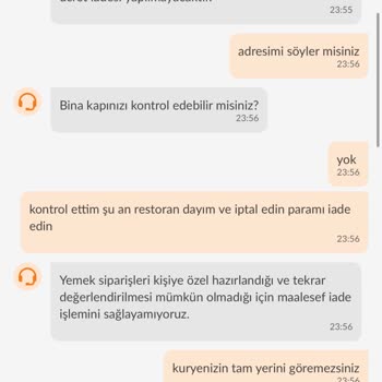 Trendyol GO Adlı Firma Haksız Yere Sipariş İptal Ediyor