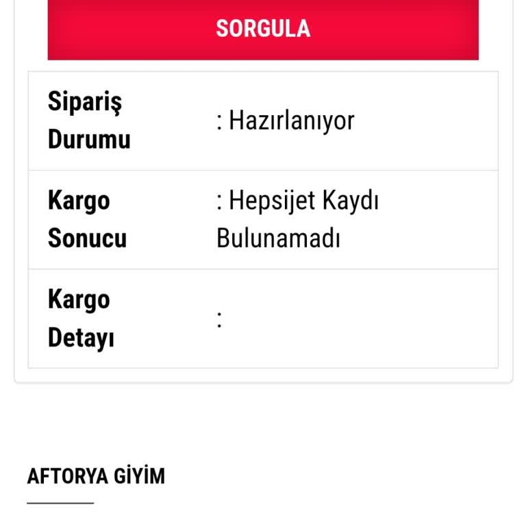 Aftorya Sitesinden Aldığım Ürünüm 10 Gün Oldu Hâlâ Gelmedi.