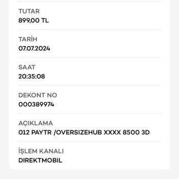 Oversize Hub Sipariş Teslim Edilmiyor