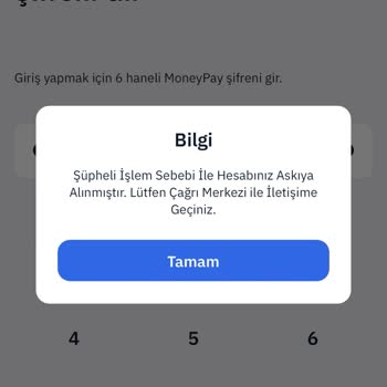 MoneyPay Askıya Alınan Hesap