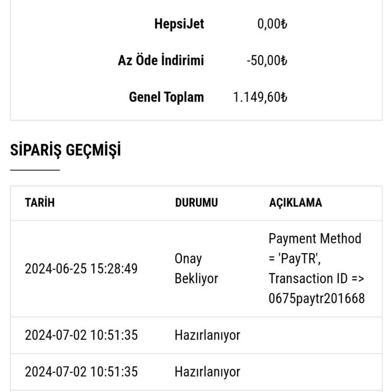 AFTORYA'DAN Sipariş Verdim Ama Ürünleri Göndermiyor