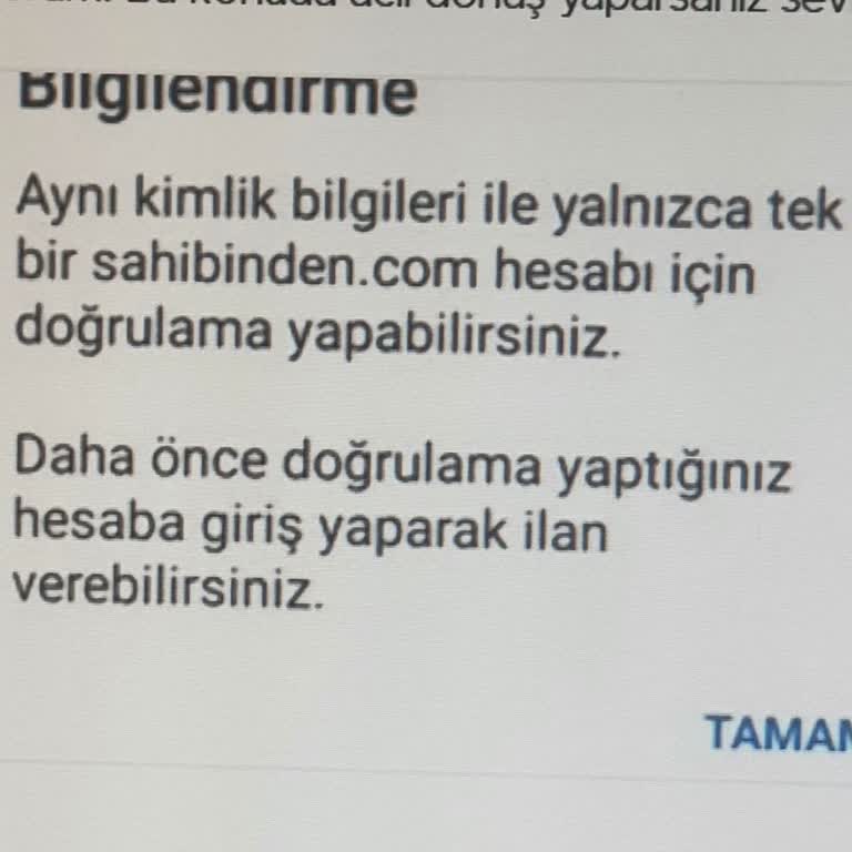 Sahibinden E Devlet Doğrulama