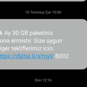 Turkcell İnternet Paketi Kullanım Miktarı