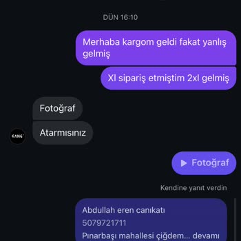 Gangiyim Değişim İade İstediğin Zaman Engelliyor