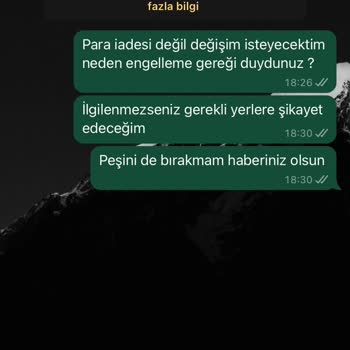 Gangiyim Değişim İade İstediğin Zaman Engelliyor