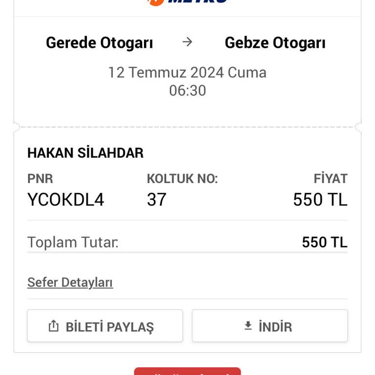 Obilet Metro Biletimiz Olduğu Halde Otobüs Bizi Almadı.