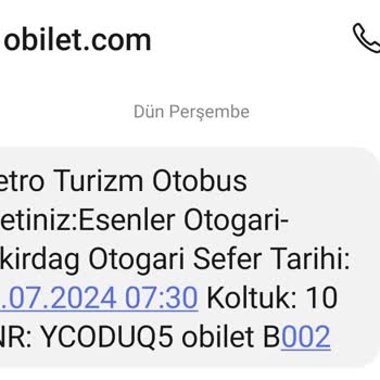Obilet Bilet Değişikliği Yapmadı
