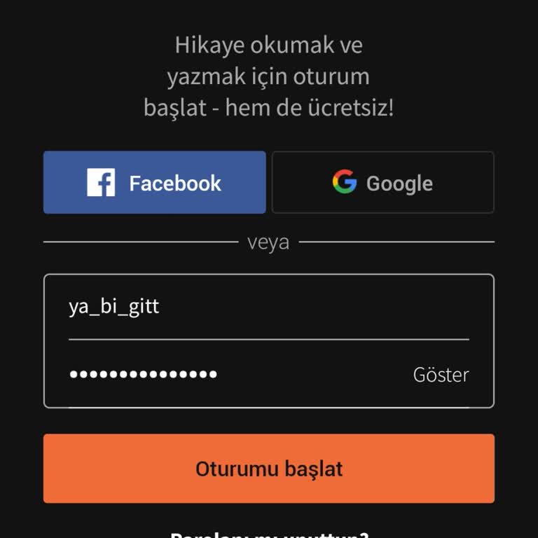 Wattpad'ime Giriş Yapamıyorum
