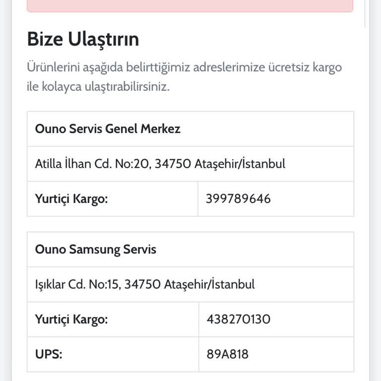 Ouno Service Şikayetim Var Telefonlar Bozuk