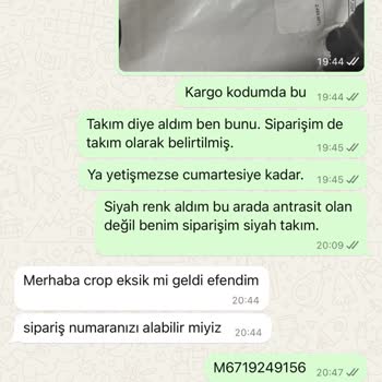 Mai Collection Mai Eksik Ürün Göndermesi Mağduriyet