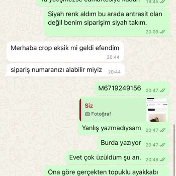 Mai Collection Mai Eksik Ürün Göndermesi Mağduriyet