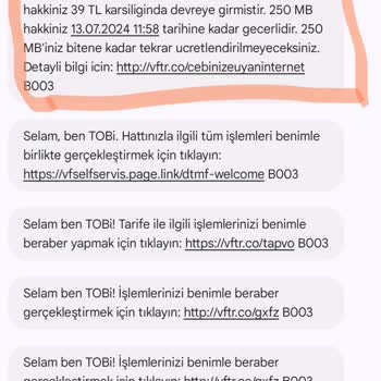 Vodafone Paramı İzinsiz Ve Hücresel Veri Kapalıyken Kullandı