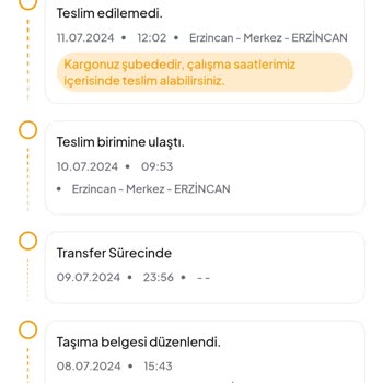 Yurtiçi Kargo'nun Adresime Teslim Etmediği Paket Sorunu