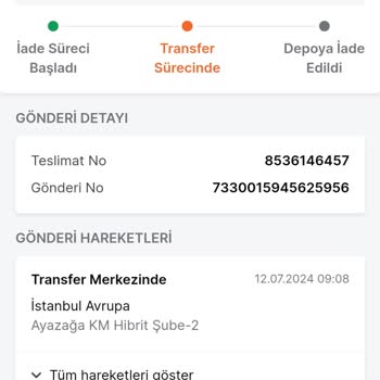 Trendyol Gelmeyen Ürüne İade Süreci Başlamış