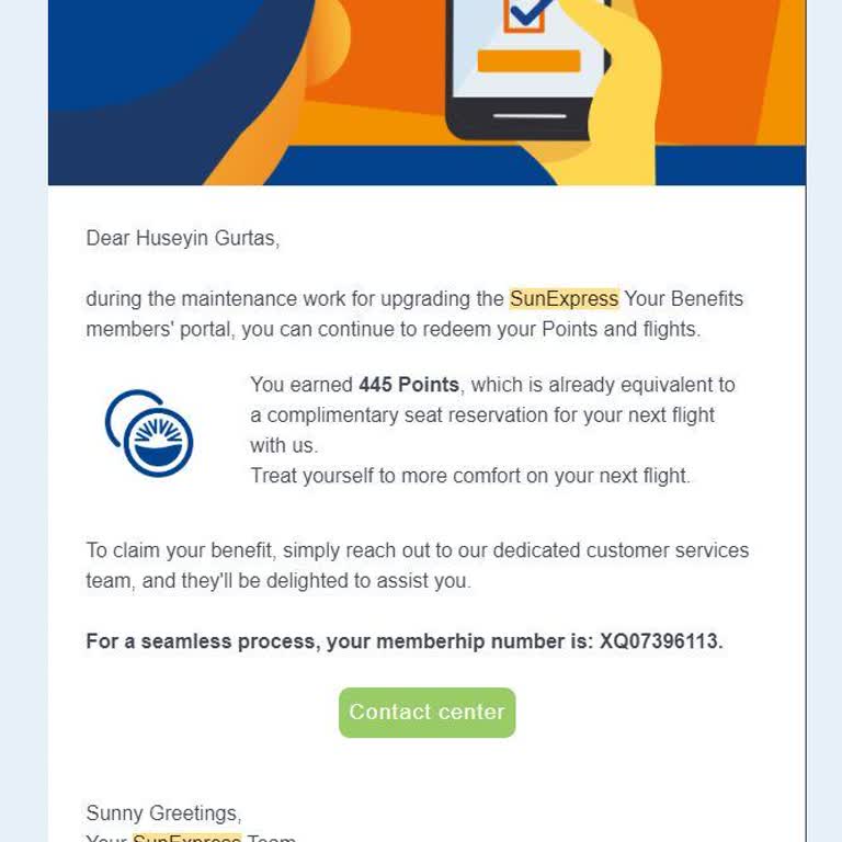 Sunexpress Ücretsiz Uçak Biletini Kullandırmıyor
