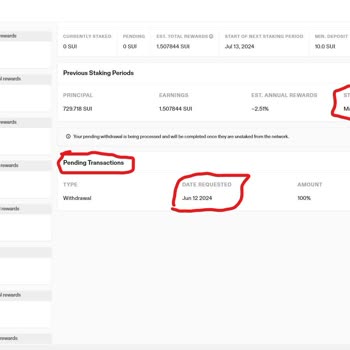 Coinlist Sui Stake Geri Çekme