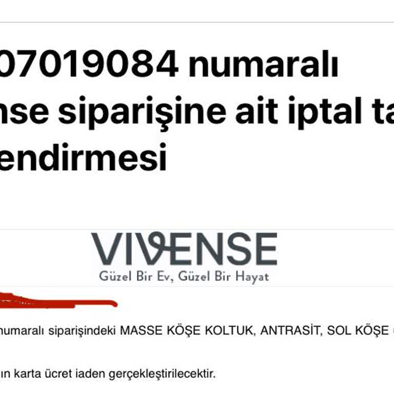 Vivense Ücret İadesi Yapmıyor!