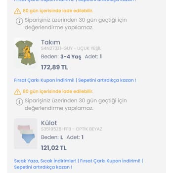 LCW Hem Yanlış Beden Hem De Açılmış Ürün