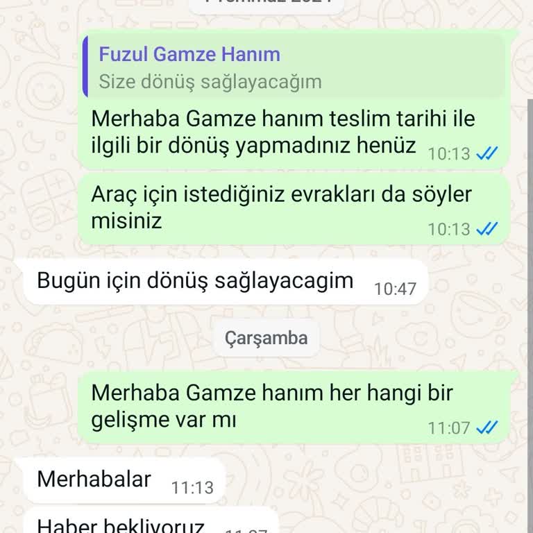 Fuzul Otomotiv Fuzulev Teslimat Gecikmesi