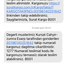 Sürat Kargo'da Çalınan Ürünlerim