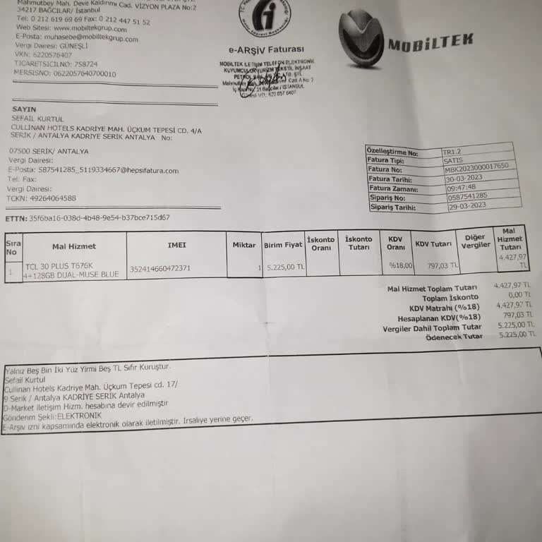 TCL Telefon TCL 30PLUS Teknik Servis Şikayeti