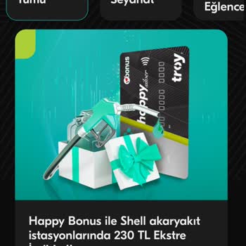 Türkiye Finans Happy Bonus İle Shell Akaryakıt İstasyonlarında 230 TL Ekstre İndirimi