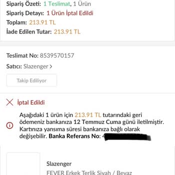 Slazenger Firması Müşteri Haklarını İhlal Ediyor