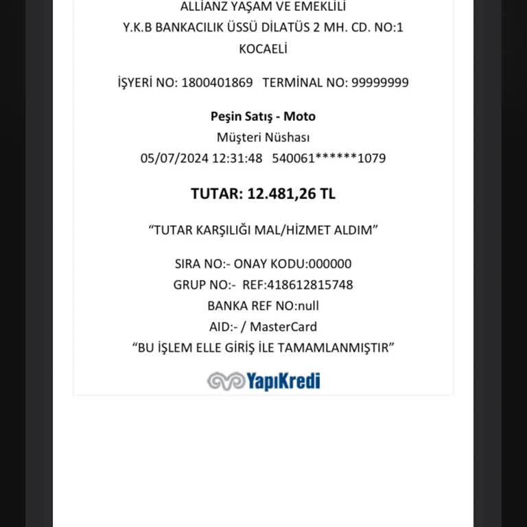 Allianz Sigorta Hayat Sigortası Prim Tahsilatı