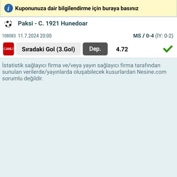 Nesine.com'da Kazanılan Kuponun Ödenmemesi